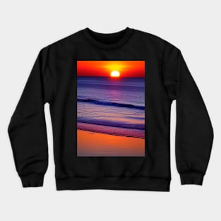 STUNNING OCEAN SUNSET PURPLE TOUCHING THE SAND Crewneck Sweatshirt